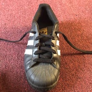 Black and white superstar adidas